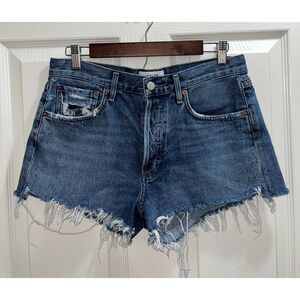 Agolde Parker Denim Shorts Medium Wash Size 28 100% Organic Cotton Trendy